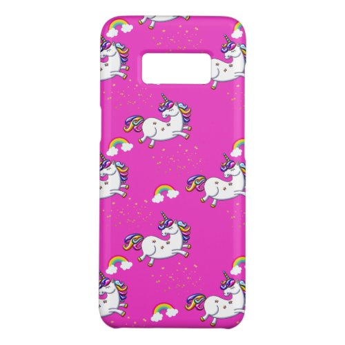 Pink Unicorns Gold Stars and Rainbow Case_Mate Samsung Galaxy S8 Case