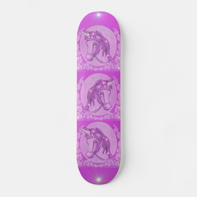 Pink Unicorns Skateboard Deck (Front)
