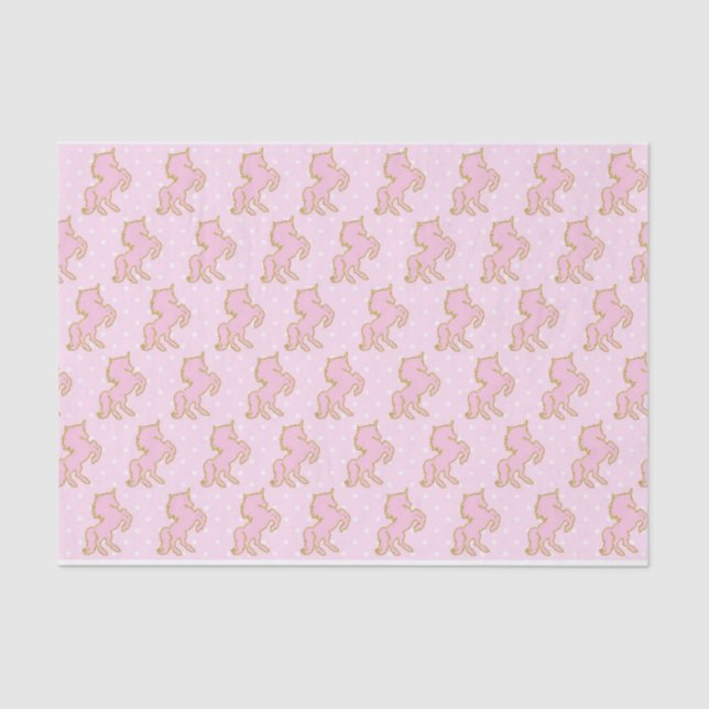 Pink Unicorns Tissue Paper (Front)