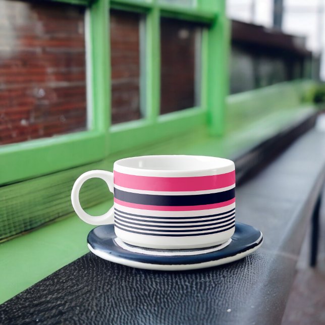 Pink Uniform Stripes Bowl (Corkscrew Bottle Opener)