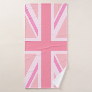 Pink Union Jack/Flag Bath Towel