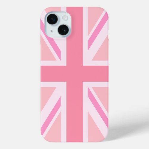 Pink Union JackFlag iPhone 15 Plus Case