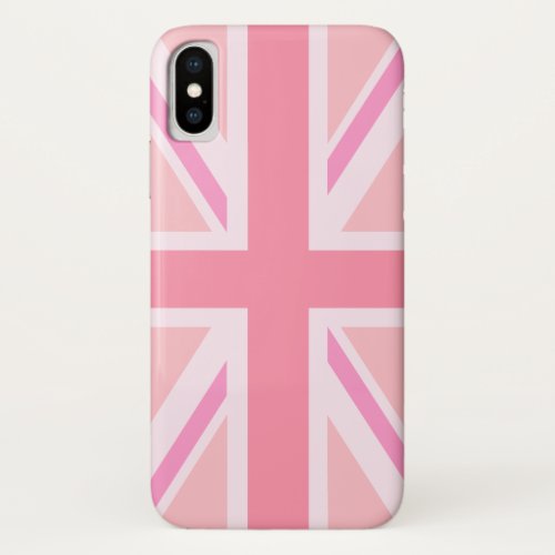 Pink Union JackFlag iPhone XS Case