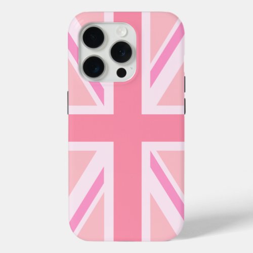 Pink Union JackFlag iPhone 15 Pro Case