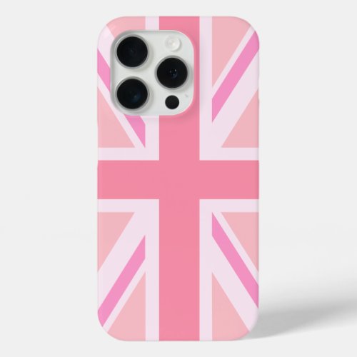 Pink Union JackFlag iPhone 15 Pro Case