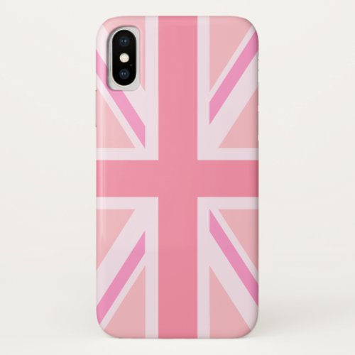 Pink Union JackFlag iPhone X Case
