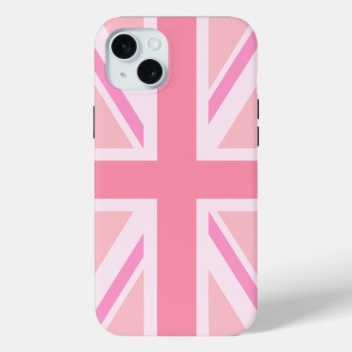 Pink Union JackFlag iPhone 15 Plus Case