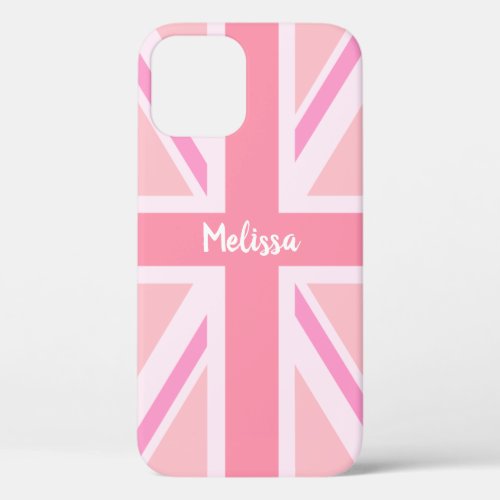 Pink Union JackFlag Customized iPhone 12 Pro Case