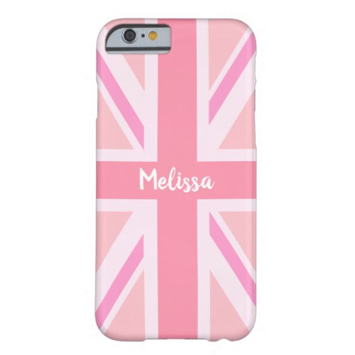 Pink Union JackFlag Customized Barely There iPhone 6 Case