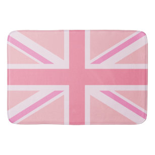 Pink Union Jack/Flag Design Bathroom Mat