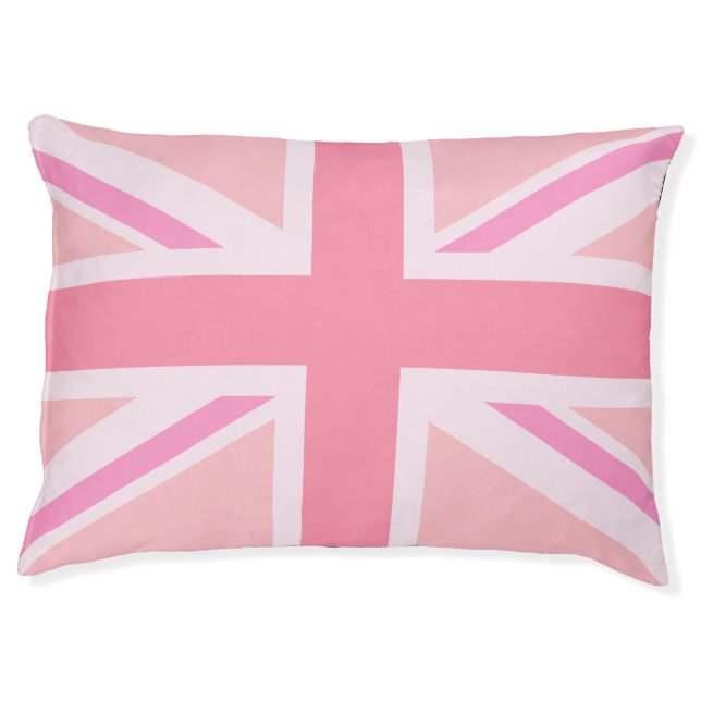 Pink Union Jack/Flag Design Pet Bed (Front)