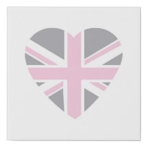 Pink Union Jack Flag Heart