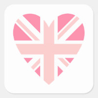 Pink Union Jack/Flag Heart
