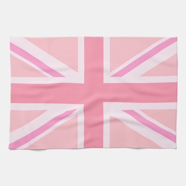 Pink Union Jack/Flag Towel (Horizontal)