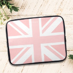 Pink Union Jack UK Flag Monogram Laptop Sleeve<br><div class="desc">A pink version of the British Union Jack Flag - add your initials and let this slim laptop sleeve look after your tech.</div>