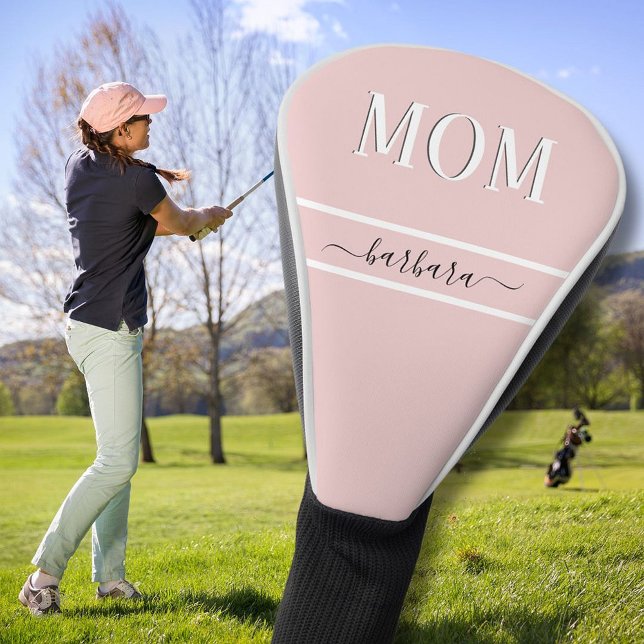 Pink Unique Custom MOM Personalized with Name Golf Head Cover (Creator Uploaded)