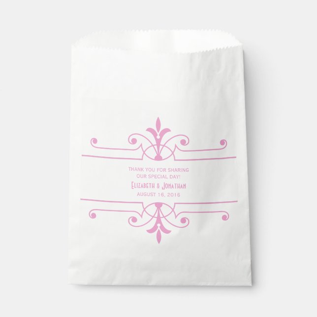 Pink v2 Fancy Ornamental Favor Bags (Front)