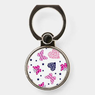 Pink Valentine Heart iPhone Stand   Ring Stand