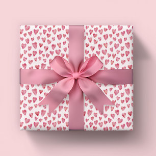 Pink Valentine Heart pattern Wrapping Paper Sheets