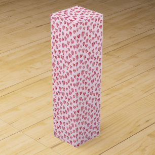 Pink Valentine Heart Wine Box