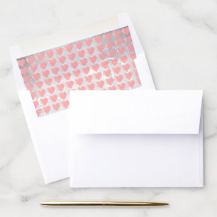 Pink Valentine Hearts Envelope Liner