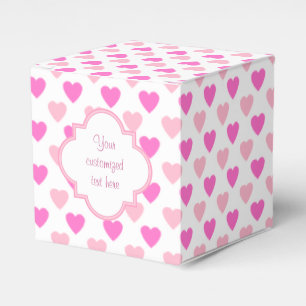 Pink Valentine Hearts Favor Boxes