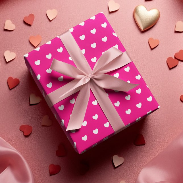 Pink Valentine Hearts Wrapping Paper Sheets (Creator Uploaded)