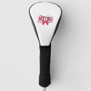 Pink Valentine Nurse, Valentine Coquette Bow Overs Golf Head Cover