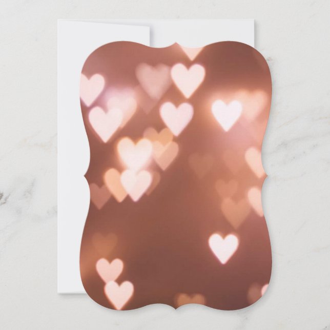 PINK VALENTINE"S DAY HEARTS NOTE CARD (Front)