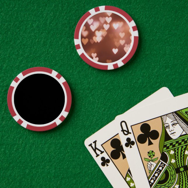 PINK VALENTINE"S DAY HEARTS POKER CHIPS (Poker Table (Double))