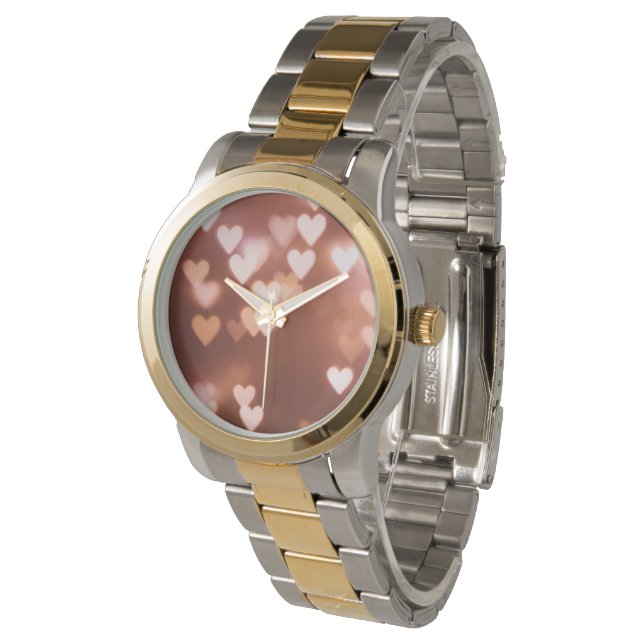 PINK VALENTINE"S DAY HEARTS WATCH (Angled)