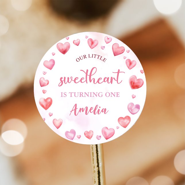 Pink Valentine Sweetheart Birthday Sticker (Creator Uploaded)