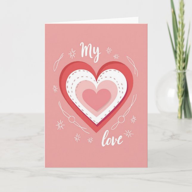 Pink Valentines Card (Front)