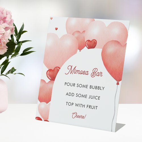 Pink Valentines Day Bridal Shower Mimosa Bar Sign