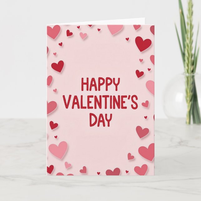 Pink Valentines Day Card (Front)
