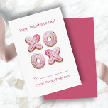 Pink Valentine's Day Classroom<br><div class="desc">This cute Valentine's Day classroom card features watercolor XOXO (hugs & kisses) cookies. The back of the card is pink to match the artwork on the front.</div>