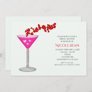 Pink Valentine's Day Cocktail Party Invitations