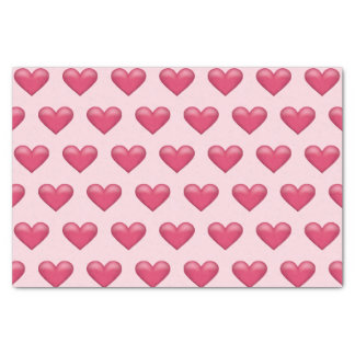 Pink Valentine's Day Heart Shape Pattern Tissue Paper