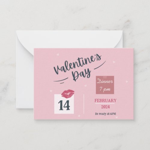 Pink Valentines Day Party Invitation
