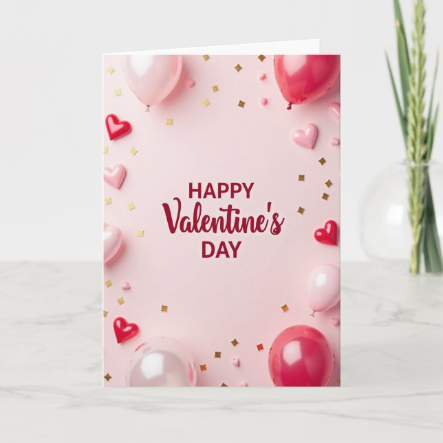 Pink Valentines Day Sweet Card (Front)