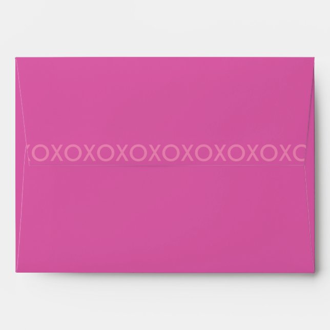 PINK VALENTINES DAYS HUGS AND KISSES ENVELOPE (Back (Top Flap))