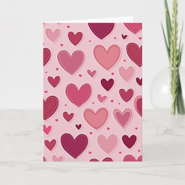 Pink Valentines For Lover Card (Front)