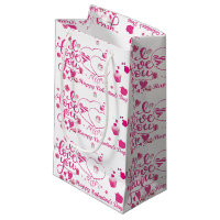 Pink Valentine's Gift Bag - Small, Glossy