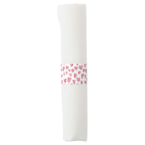 Pink Valentines Heart  Napkin Bands