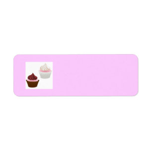 PINK VANILLA CHOCOLATE CUPCAKES SPRINKLES BAKING B LABEL