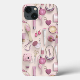 Pink Vanity Table iPhone 13 Case