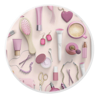 Pink Vanity Table Ceramic Knob