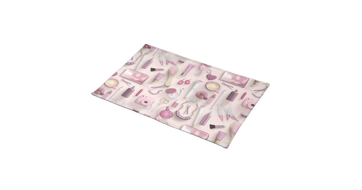 Pink Vanity Table Cloth Placemat Zazzle