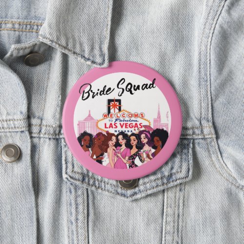 Pink Vegas Bachelorette Party Button