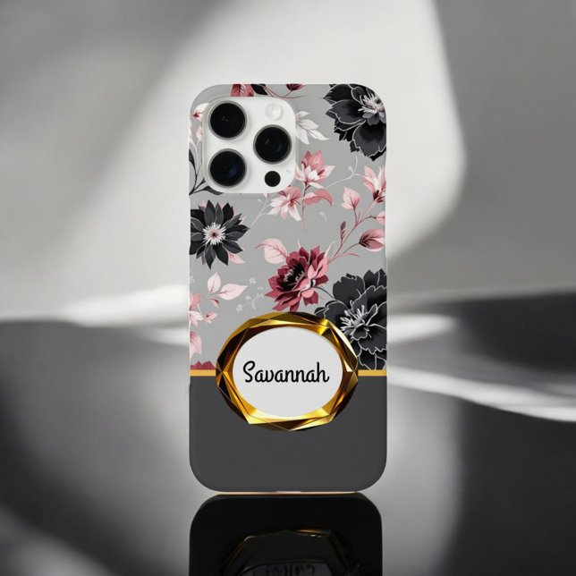  Pink Velvet Floral Armor Case-Mate iPhone Case (Creator Uploaded)